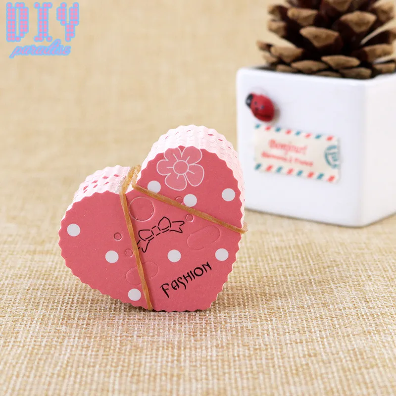 

100PCS Heart Paper Tags Jewelry Garment DIY Crafts Cards Price Hang Party Gift Packaging Label Bookmark Luggage Tag