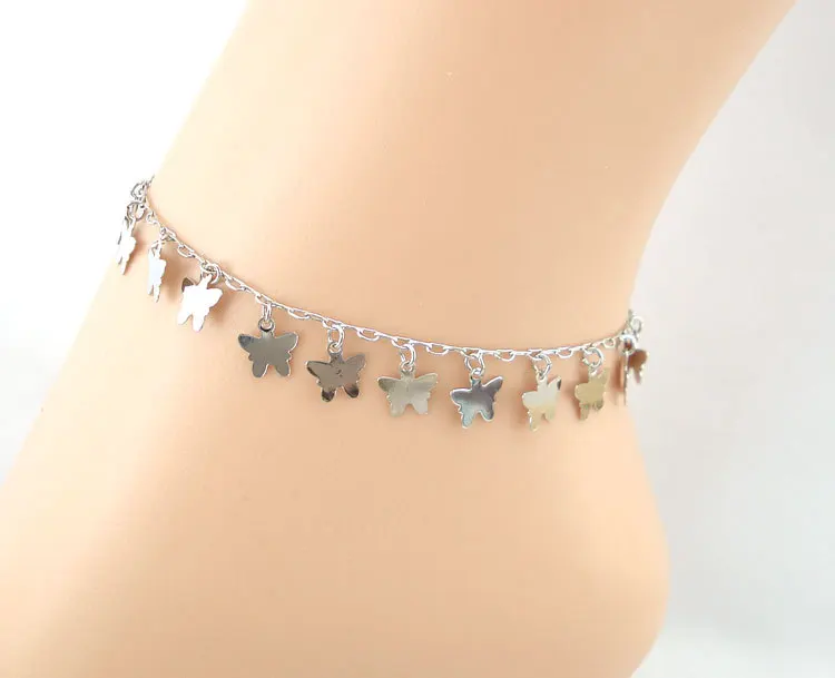 Buy Silver Anklet Butterfly Beach Leg Bracelet Foot