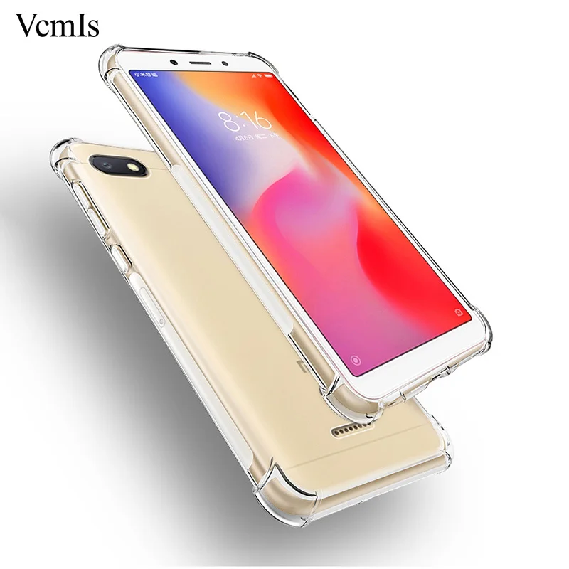 

New anti knock crystal silicone SmartPhone case For Xiaomi Redmi 3 4A 4X 5A 6 6A transparent Shockproof Clear back coque cover