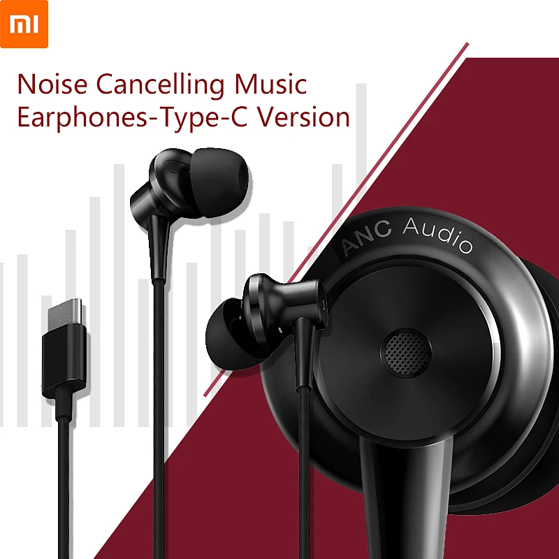 

Original Xiaomi Noise Cancellation In-ear Earphones wired headset Type-C Version with Mic