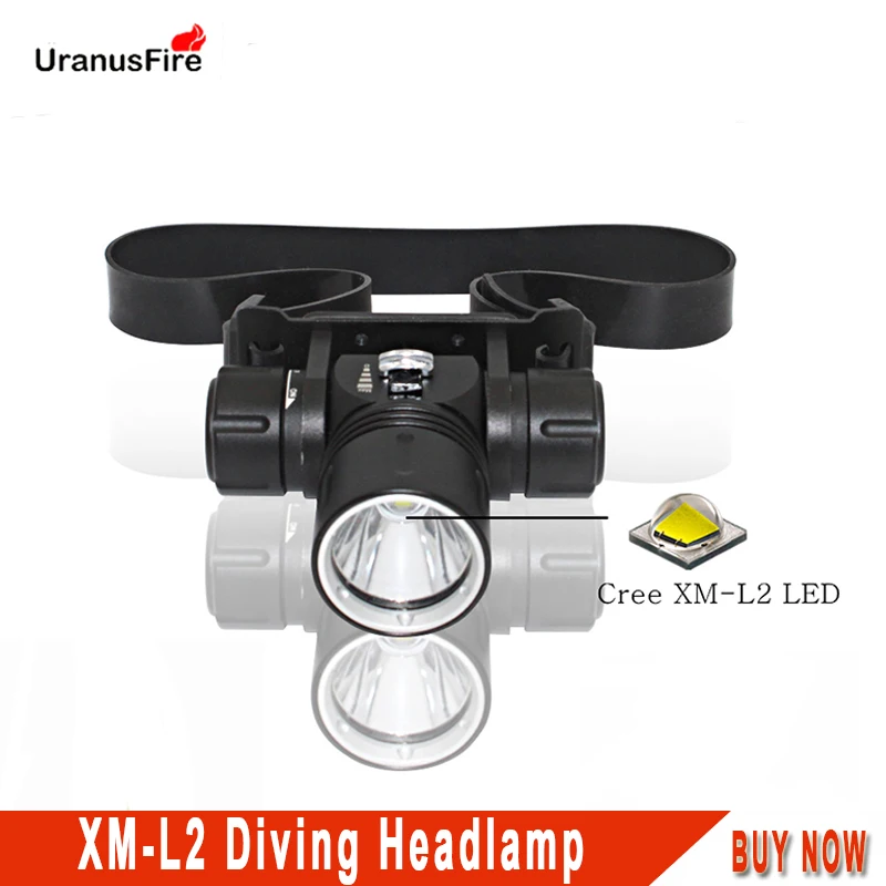 

Underwater Diving headlight L2 LED Headlamp Cree XM-L2 Waterproof dive lanterna Underwater flashlight + 18650 battery + Charger