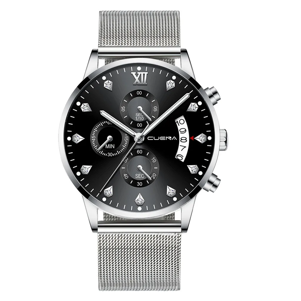Мужские часы Erkek Kol Saati из нержавеющей стали Reloj Hombre роскошный бренд Cuena Модные