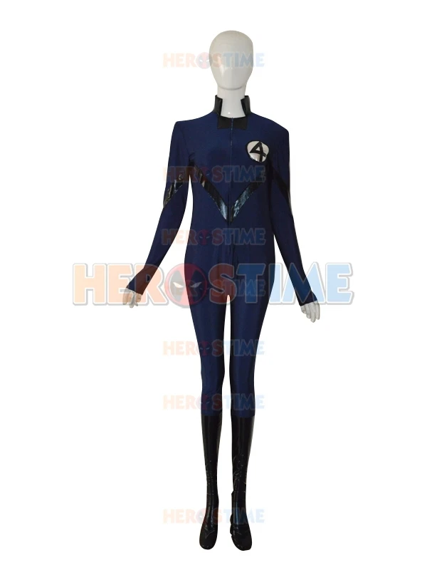 Navy Blue & Black Front Zipper Fantastic Four Superhero Costume