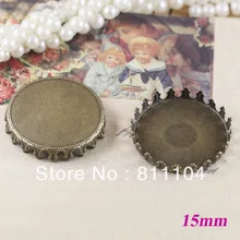 15 мм покрытие античная бронза медь пустой корона кулон лотки основы рамка своими руками камея кабины ювелирные изделия изделий настройки