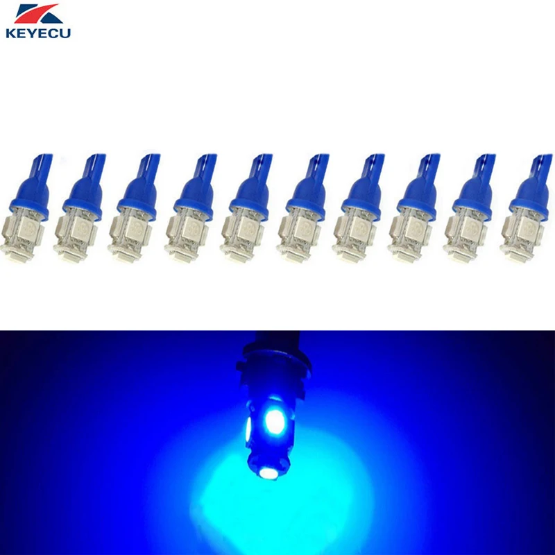 KEYECU 10 шт. T10 194 W5W 5050 5SMD светодиодные лампы для автомобиля/мотора внутренний Купол