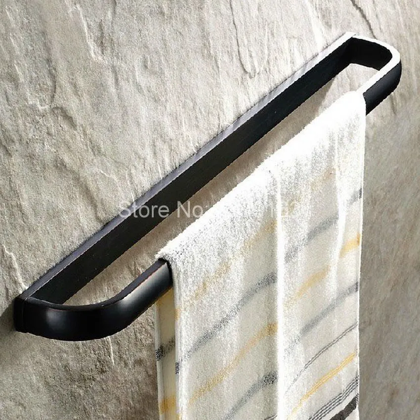 

Black Oil Rubbed Brass Wall Mounted Bathroom Towel Single Bar Rail Rack Holder Bathroom Fitting aba192