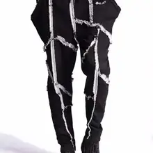 Мужская одежда певица Bigbang шаровары Нищий брюки брюки плюс размер stage костюмы