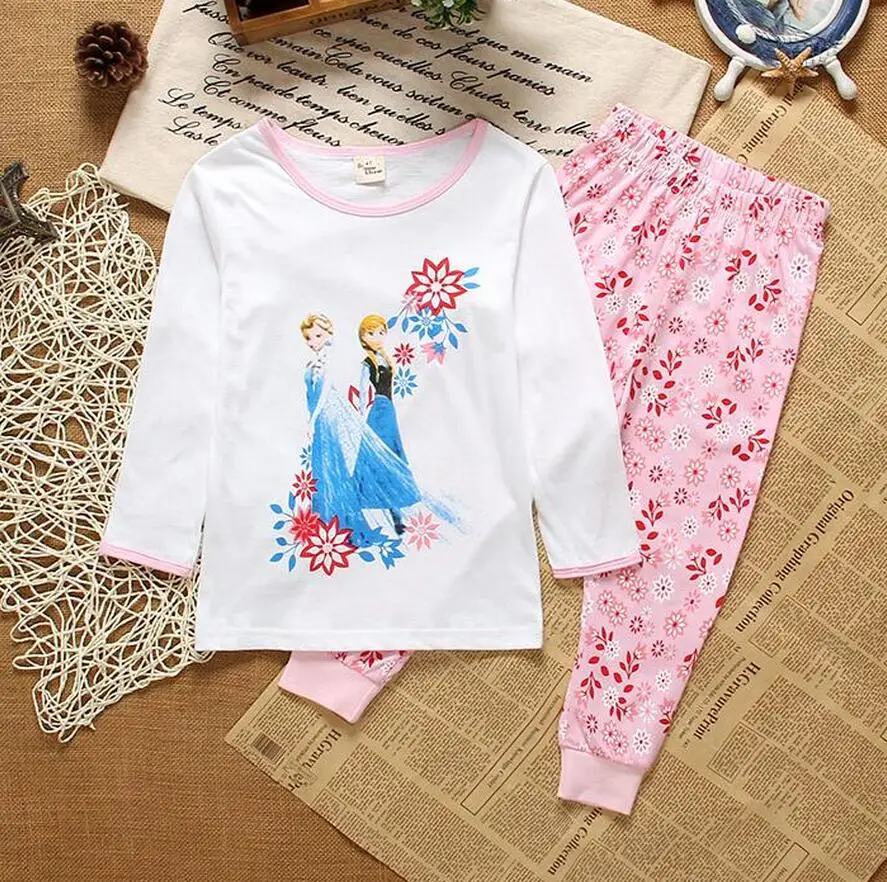 Мальчиков пижама ночная рубашка для маленьких девочек Костюмы нижние футболки Детские пижамы домашние спортивные пижама одежда Комплекты детских пижам - Цвет: model 14