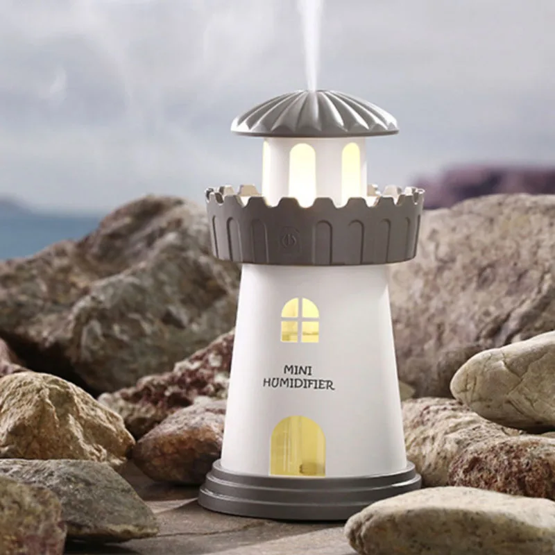 Hot style lighthouse humidifier mini nightlight mute home desktop creative USB gift customization high appearance | Лампы и освещение