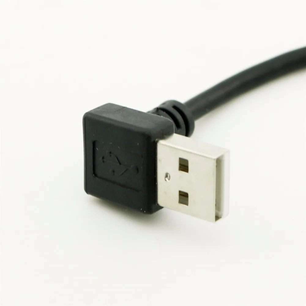 1 قطع usb 2.0 نوع وذكر التوصيل أسفل الزاوية إلى usb 2.0 اكتب الإناث 90 درجة بزاوية تمديد محول كابل بيانات المسؤول الحبل 25 سنتيمتر