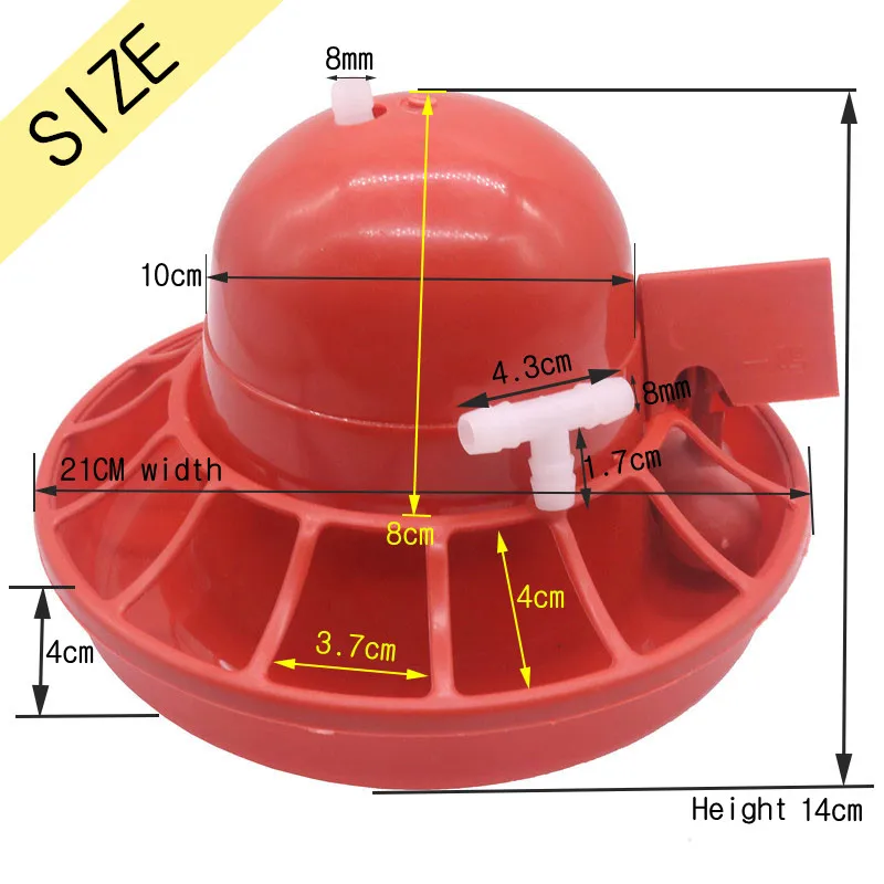 1 компл. Куриные питьевые фонтаны маленький Плас питьевой воды поднос сельскохозяйственных животных Кормление полив принадлежности