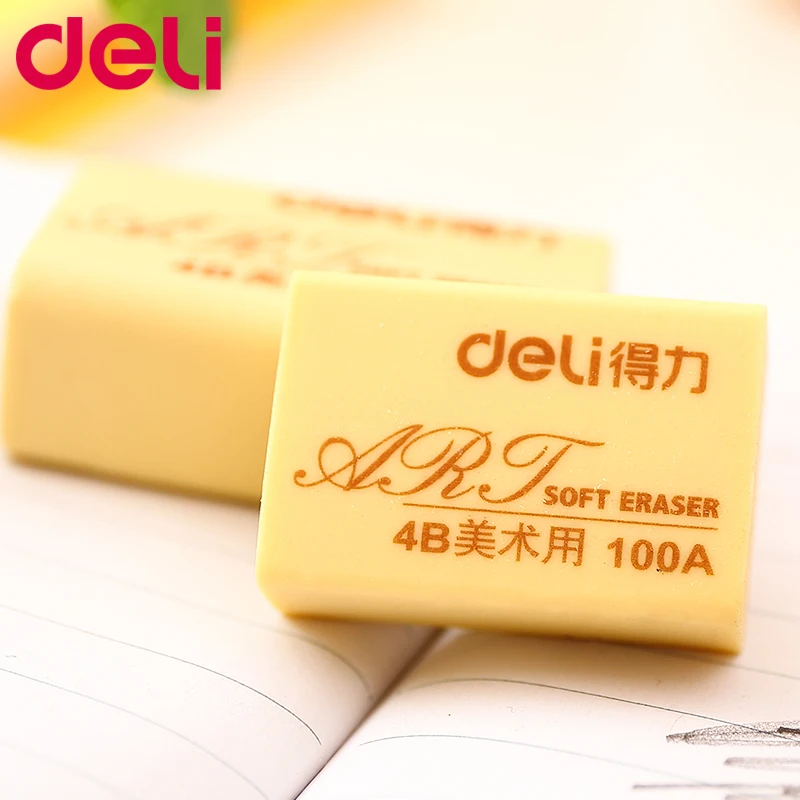 

Promotion School Stationery Soft Rubber Eraser Office Pencil Erasers Small Size 32x22x12mm Deli 7534
