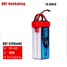 2018 Bateria Lipo 14.8 V 5200 MAH 45C DXF 4S MAX60C T/XT60 LiPo RC Bateria Para Rc Helicóptero Carro Barco caminhão quadcopter zangão Traxx