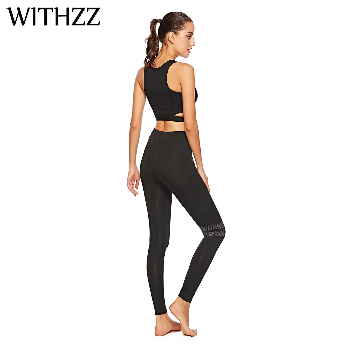 WITHZZ впитывающие пот эластичные леггинсы с буквенным принтом женские Леггинсы лосины для фитнеса Tayt спортивные Леггинсы