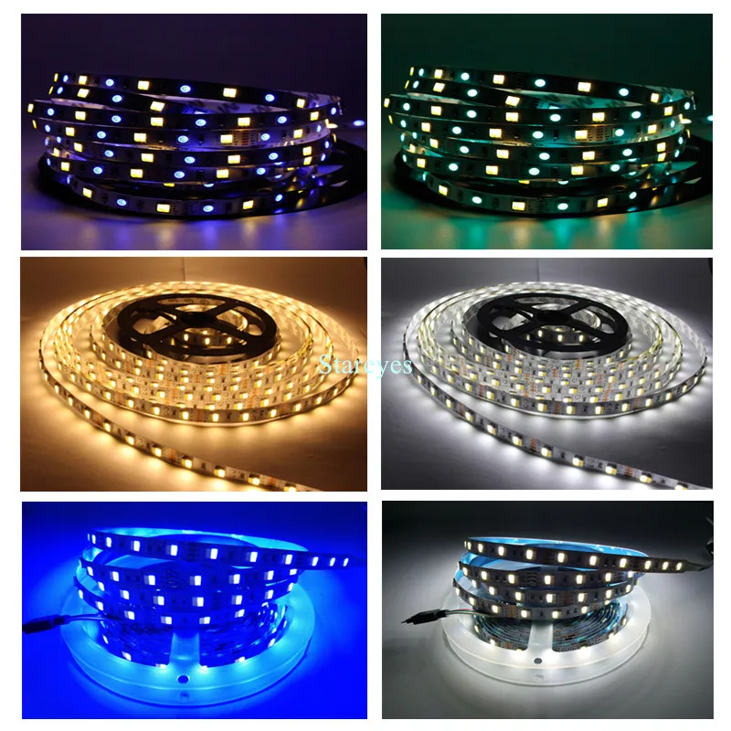50 шт. SMD 5050 DC12V 300 LED 5 м RGB + CCT W & WW светодиодная полоса света двойной белый 2 в 1