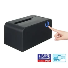 New HDD Case With Auto Sleep Touch Button Super Speed USB 3.0 SATA External Hard Drive Dock 3.5 2.5 HDD Docking Station