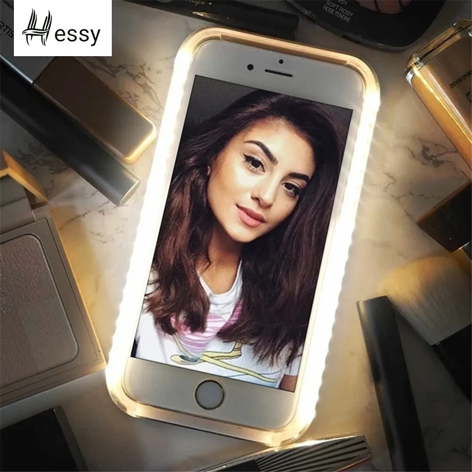 Роскошный светящийся чехол для телефона Samsung S6 S7 Edge идеальный селфи S8 S9 Plus |