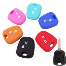 2 кнопки силиконовый чехол для ключей подходит для CITROEN C1 C2 C3 C4 XSARA PICASSO PEUGEOT 106 107 206 207 307 для Toyota AYGO чехол для пульта дистанционного управления FOB