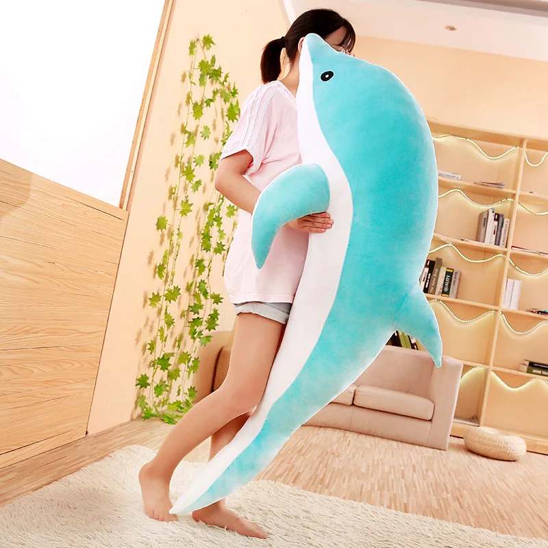 50-160 см милый мягкий голубой Дельфин плюшевая игрушка морские животные мягкие игрушки детские игрушки диван подушка для дома Декор подарок