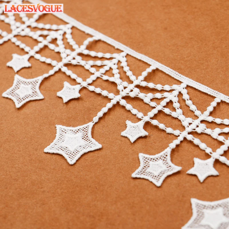 

14Yards 9.6cm Embroidery Lace Fabric Garment Needlework Sewing DIY Handmade Clothing Accessories Curtain Decoration 128