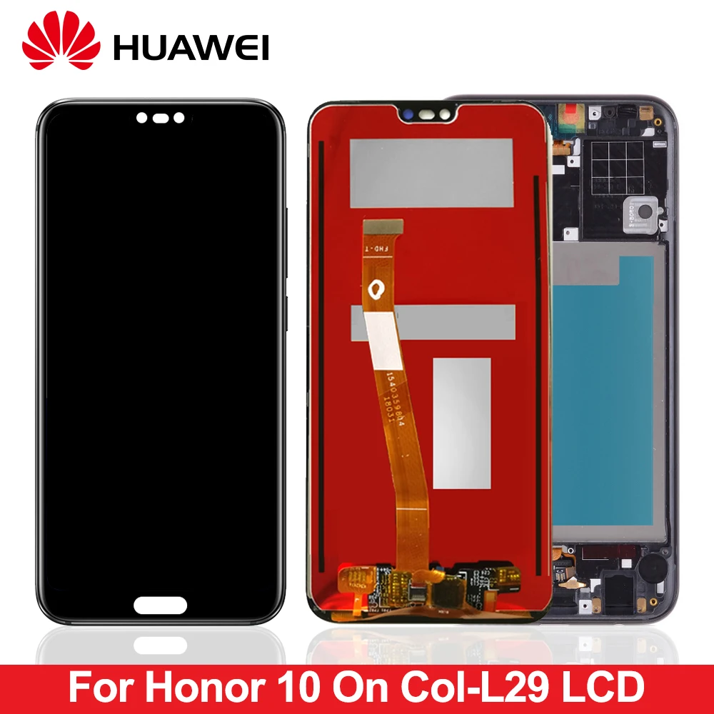 

Original Tested 5.8' For Huawei Honor 10 honor10 LCD Display Touch Screen Digitizer Assembly COL-L29 Replacement + fingerprint