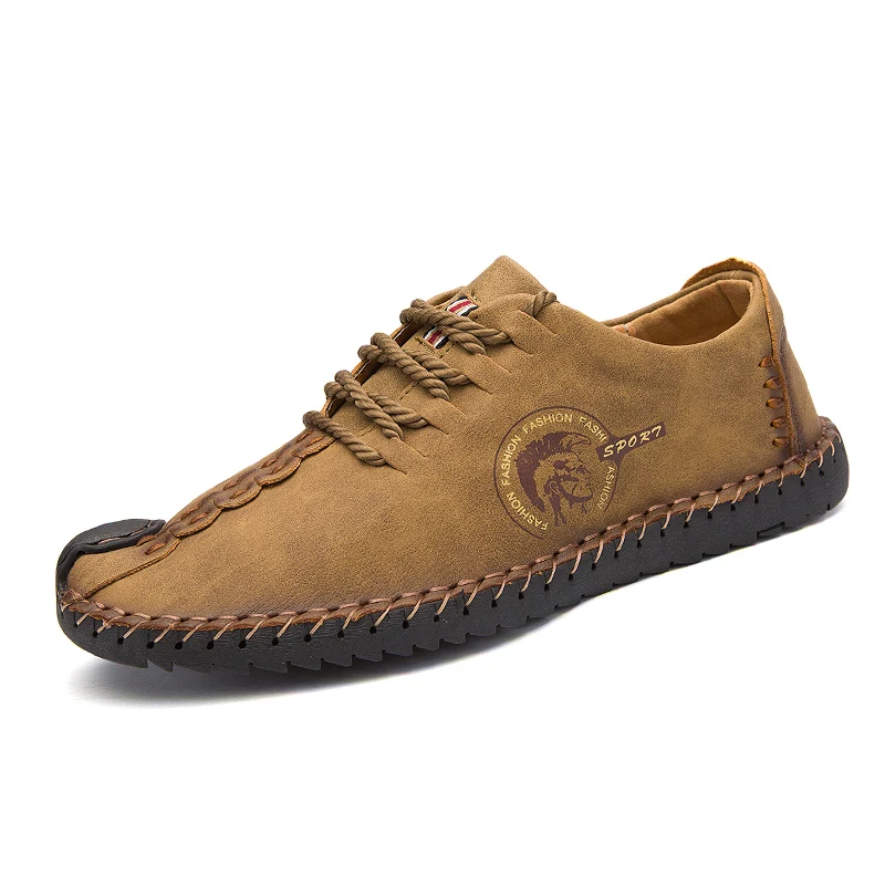 

2018 New Comfortable Men Casual Shoes Loafers Shoes Quality Split Leather Shoes Men Flats Hot Sale Moccasins Shoes 38-48