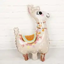 1 pc 45*62 cm novo Balões Foil balão dos desenhos animados animais alpaca Lhama favores da festa de aniversário da menina do menino e presentes hélio
