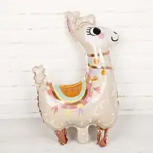 Globos de aluminio de Llama para niño y niña, globos de dibujos animados de animales de alpaca, recuerdo de fiesta de cumpleaños, helio, 45x62cm, 1 unidad