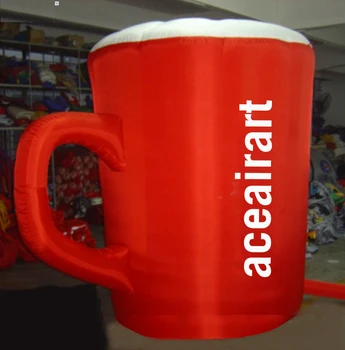 

Giant Custpmzied Red Inflatable Coffee Mugs/ Coffee Cup in 2.5m High