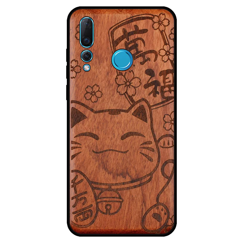 BOOGIC Original Wood Phone Case For Huawei Nova 4 Wood +TPU Cover For Huawei Nova 4 Ultra-Thin Wooden Coque Nova4 (9)