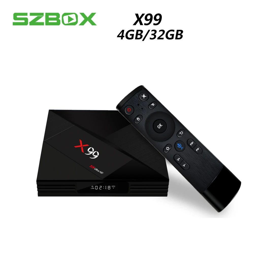 

X99 RK3399 4GB 32GB Smart Android 7.1 TV BOX 2.4G/5G Wifi H.265 4K Bluetooth 4.1 USB 3.1 Gen1 Type-C/A Media Player PK H96 MAX