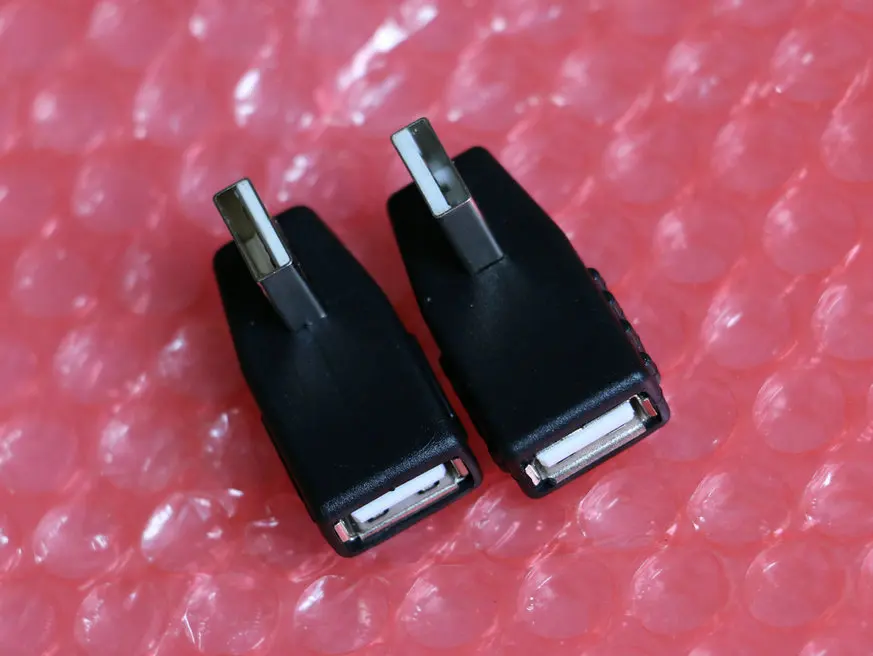2 pairs &amp 4 pcs USB 2.0 A female connector to male pins 90 Degree angle left and right adapter plug for Laptop Notebook ect. |