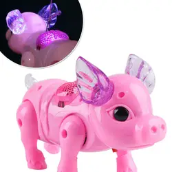 Новые электронные ходьба свинья светодиодный Glow любимая игрушка для детей электрический музыкальный мигающий игрушка детей