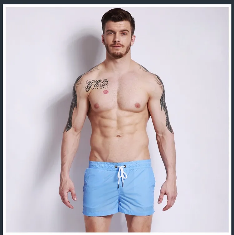 Новые мужские пляжные шорты для плавания однотонные свободные пляжные брюки шорты для серфинга Maldives праздничные пляжные брюки