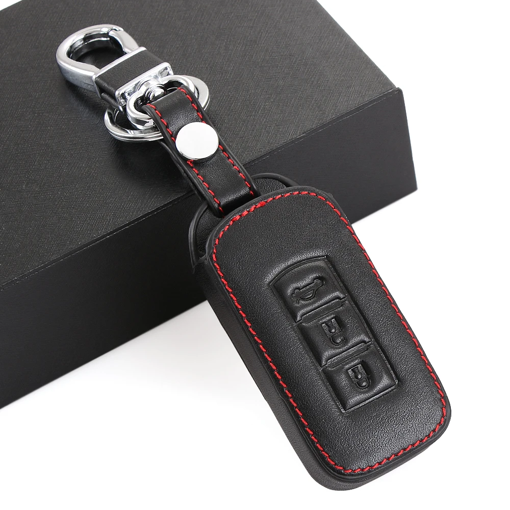 Leather Insert Car key case Smart key cover For Mitsubishi Leather Insert Car key case Smart key cover For Mitsubishi