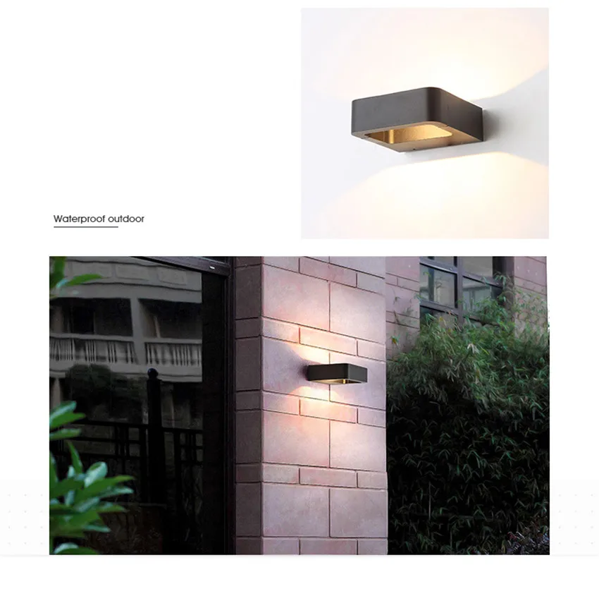 Conduzida da Parede Impermeável ao ar Lâmpadas do Corredor Sala de Estar Home da Parede Iluminação da Porta do Pátio Luz da Varanda Livre Jardim Lâmpada Moderna Interior Luz 13 Livre Luz Da Varanda Jardim Lâmpada Lâmpadas