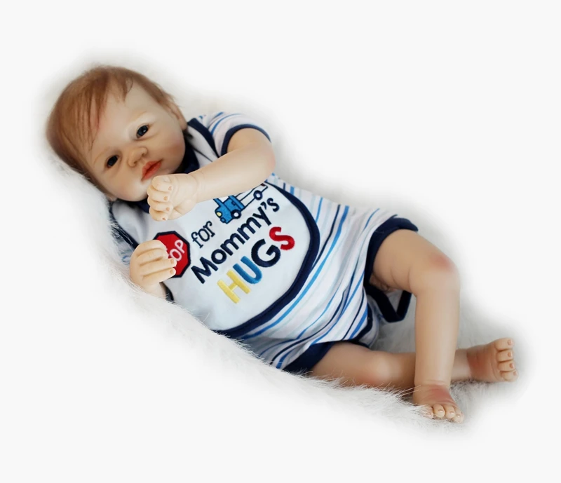 Boneca do Bebê Dollmai Polegada Boneca Bebes Reborn Bonecas Menina Lifelike Silicone Moda Menino Recém-nascido Bebês 55 cm 22