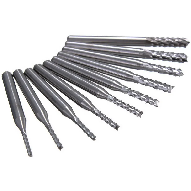  10Pcs 1.3mm Micro Drills Set Pcb Cnc Press Fits Dremel Bits Micro Drill Bits CNC PCB Dremel Drill B