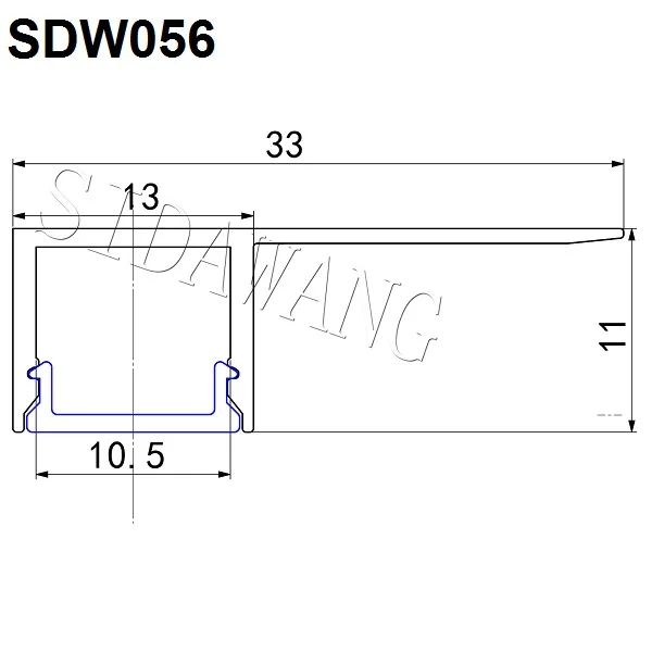 33*11 мм без триммера гипсовый светодиодный Гипсокартон Профиль для 10 мм светодиодные ленты светильник SDW056