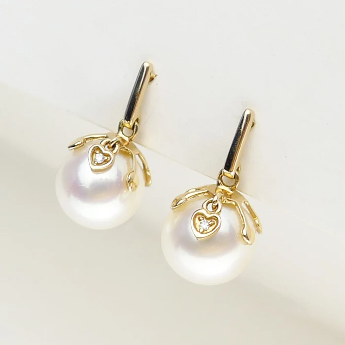 925 silver real natural big AKOYA rose font b earrings b font font b earring b
