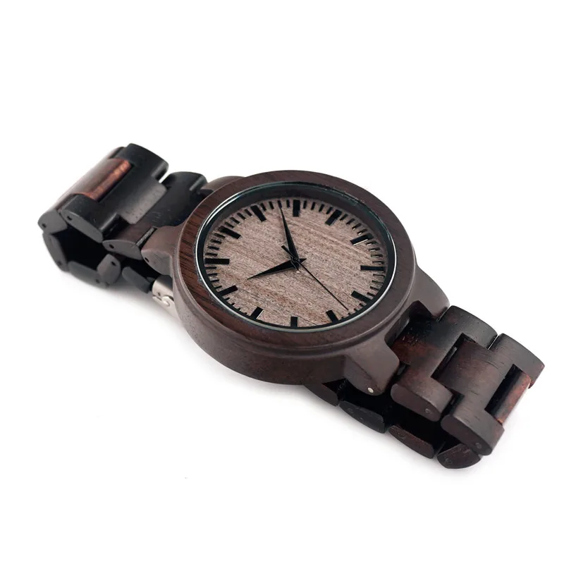 BOBO BIRD Men Watches Wood Strap Wristwatch Japan Movement 2035 Quartz Wood Watches as Gifts for