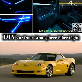 

For Chevrolet Corvette interior Ambient Light Tuning Atmosphere Fiber Optic Band Lights Inside Door Panel illuminatio For Tuning