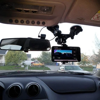 

New Triple Low Angle Suction Cup Mount Holder with Ball Head For Car Gopro Sport Camera 3+/4/5 DOM668