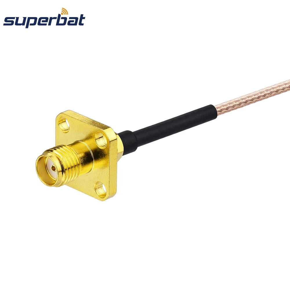 Сетевое крепление Superbat SMA с 4 отверстиями и штекером прямоугольный разъем отрезок