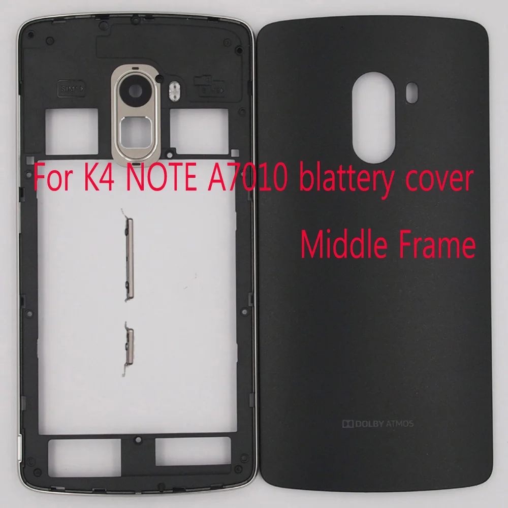 

Middle Holder Middle Frame Battery Back Cover For K4 NOTE A7010 Housing cover With Camera Lens+Power Volume Buttons Replacement