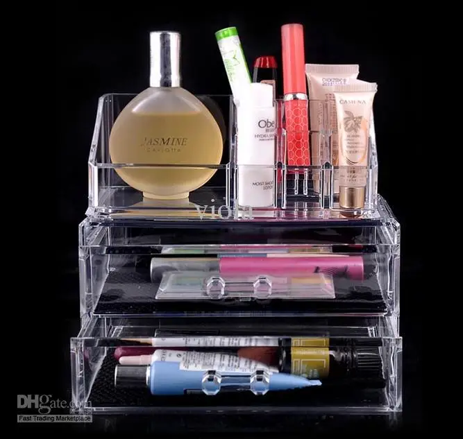 

Fashion Princess Acrylic Cosmetic Organizer Case Jewelry Gift Box