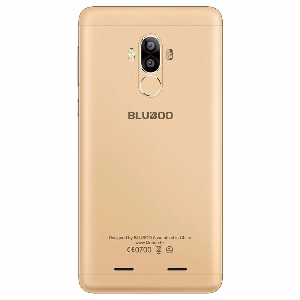 BLUBOO D1 Мобильный телефон 5,0 дюймов 8 Мп двойная задняя камера MTK6580 четырехъядерный 2 Гб ОЗУ 16 Гб ПЗУ Android 7,0 Nougat 2600 мАч смартфон