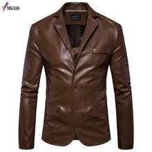 Mens Winter PU Leather Jacket Blazers Men Coats 5XL Outerwear Men Faux Fur Jacket for Male Motorcycle Jackets jaqueta de couro