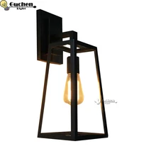 Ретро водонепроницаемый внутренний наружный светодиодный настенный светильник Современный Стеклянный Железный Абажур поверхностного монтажа светодиодный садовый светильник для крыльца спальни виллы