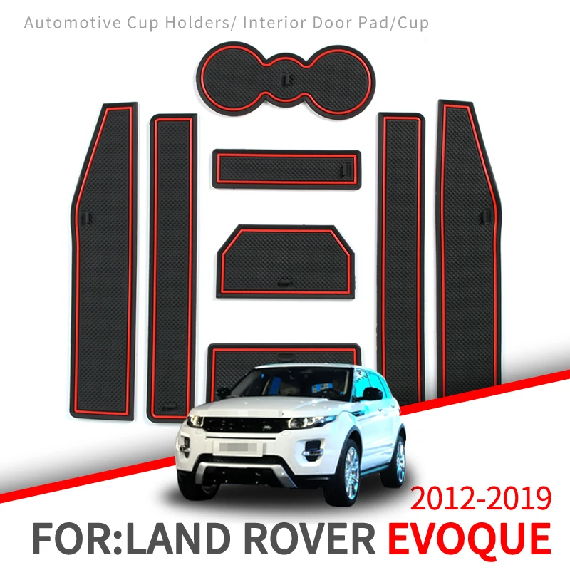 

ZUNDUO Anti-Slip Gate Slot Mat For Land Rover Range Rover Evoque 2012 ~ 2018 Accessories Rubber Cup Holders Non-slip mats